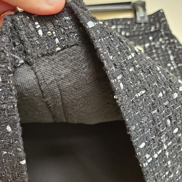 Kate Spade New York 6 Embellished Tweed Skirt Black Silver - Picture 10 of 14